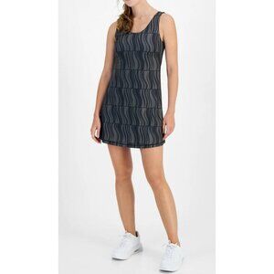 ID Ideology Women's Geo Performance Active Tennis Dress Black / Grey New